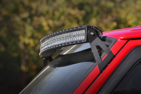 LED Light Mount | Upper Windshield | 50" Curved | Jeep Cherokee XJ (84-01)