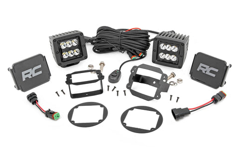 LED Light Kit | Fog Mount | 2" Black Pair | Jeep Wrangler JK/Wrangler Unlimited (10-18)